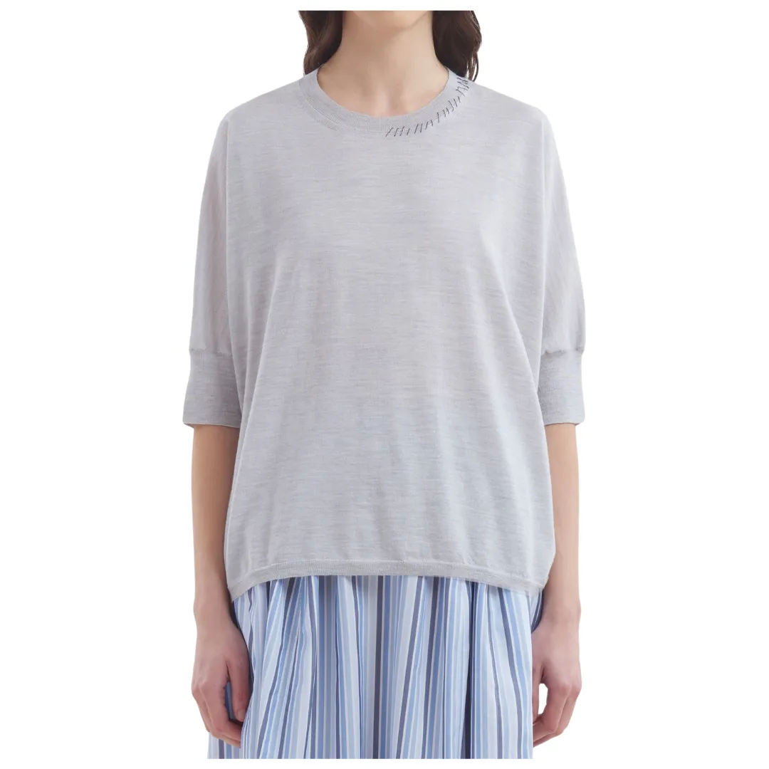 Gray Round Neck Jumper