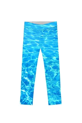 Harmony Song Cute Blue Water Printed Leggings for Girls