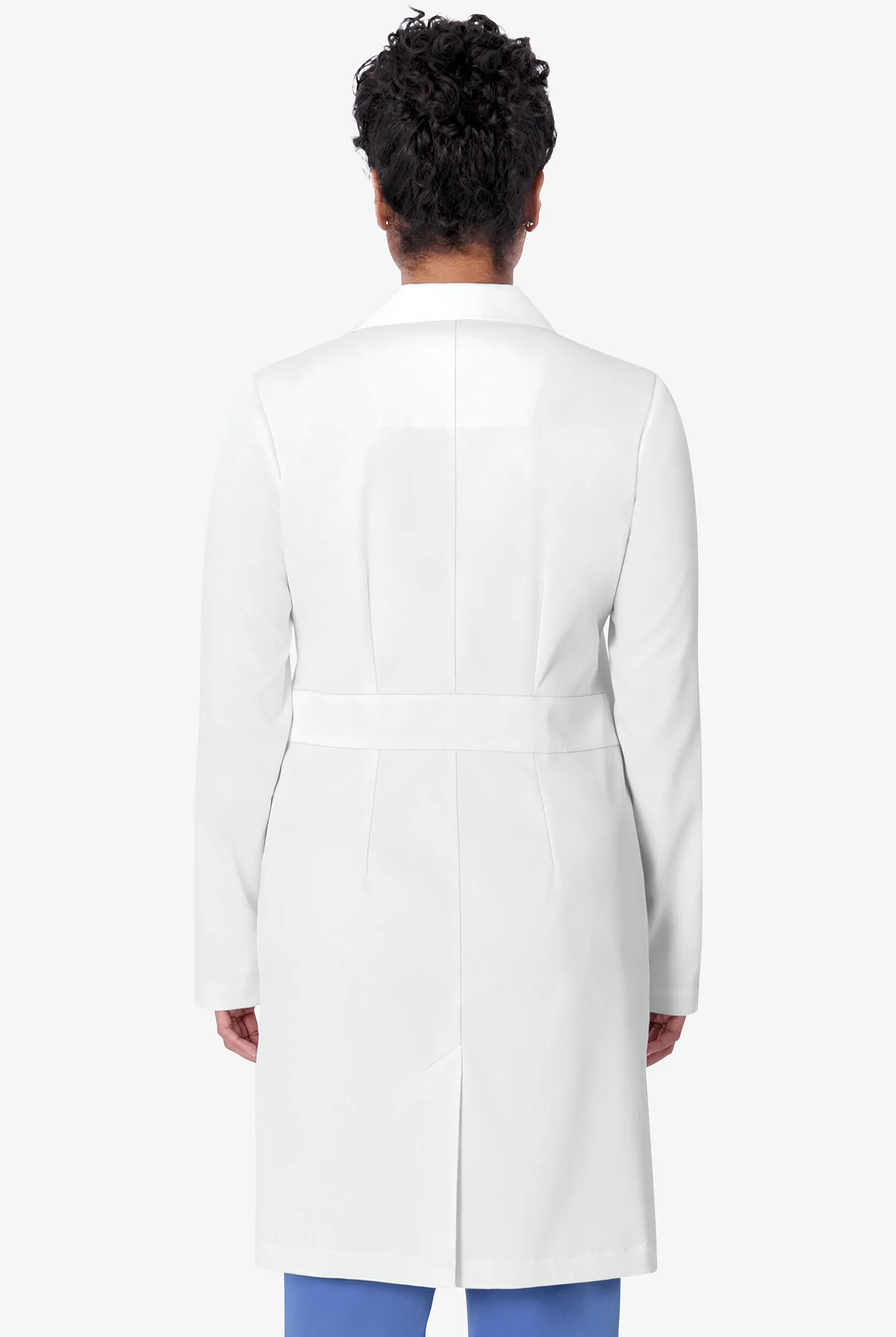 Healing Hands White Coat Minimalist Women's 37 ½" 5-Pocket STRETCH Lab Coat