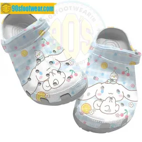 Hello Kitty Cinnamaroll Blue Plaid Crocband Shoes