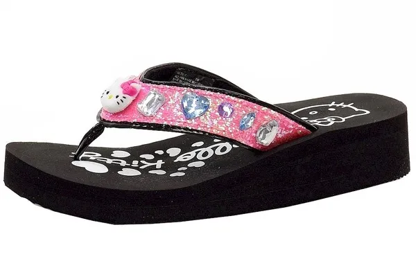 Hello Kitty Fashion Wedge Flip-Flops Sandals for Girls