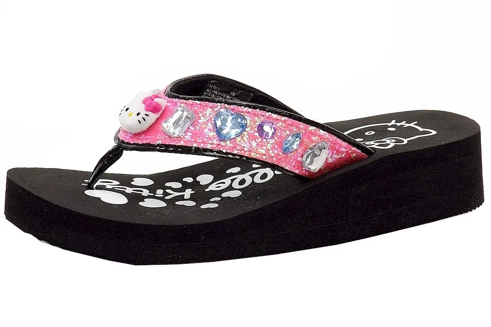 Hello Kitty Fashion Wedge Flip-Flops Sandals for Girls