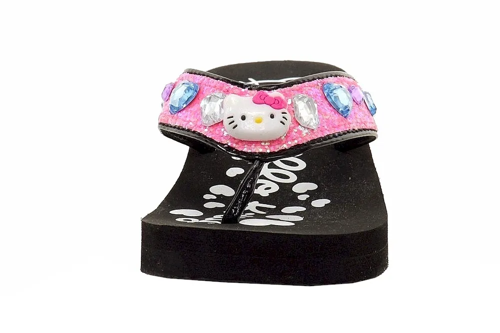 Hello Kitty Fashion Wedge Flip-Flops Sandals for Girls