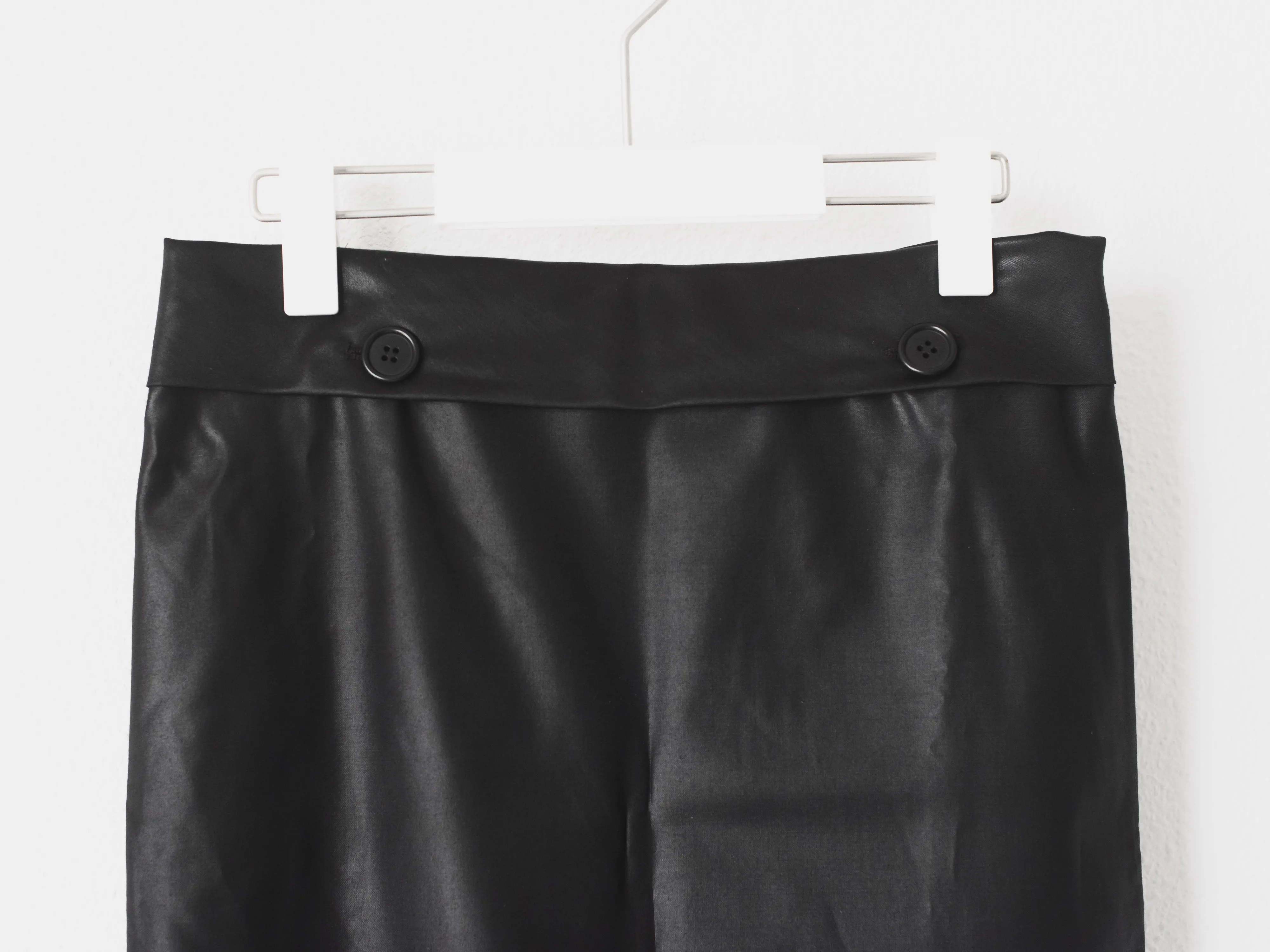 Helmut Lang Spring Summer 2005 Liquid Resin Wool Suit Skirt