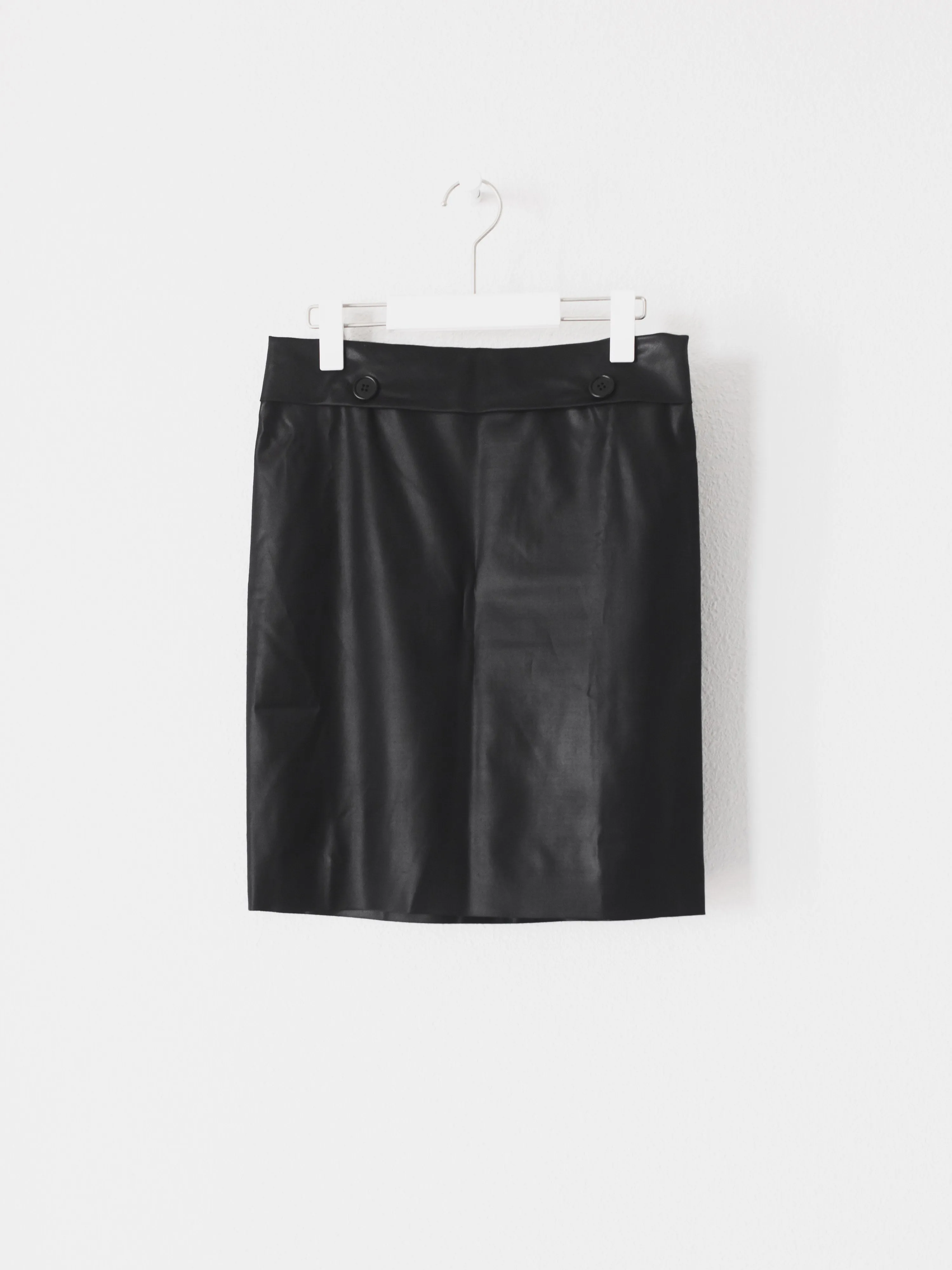 Helmut Lang Spring Summer 2005 Liquid Resin Wool Suit Skirt