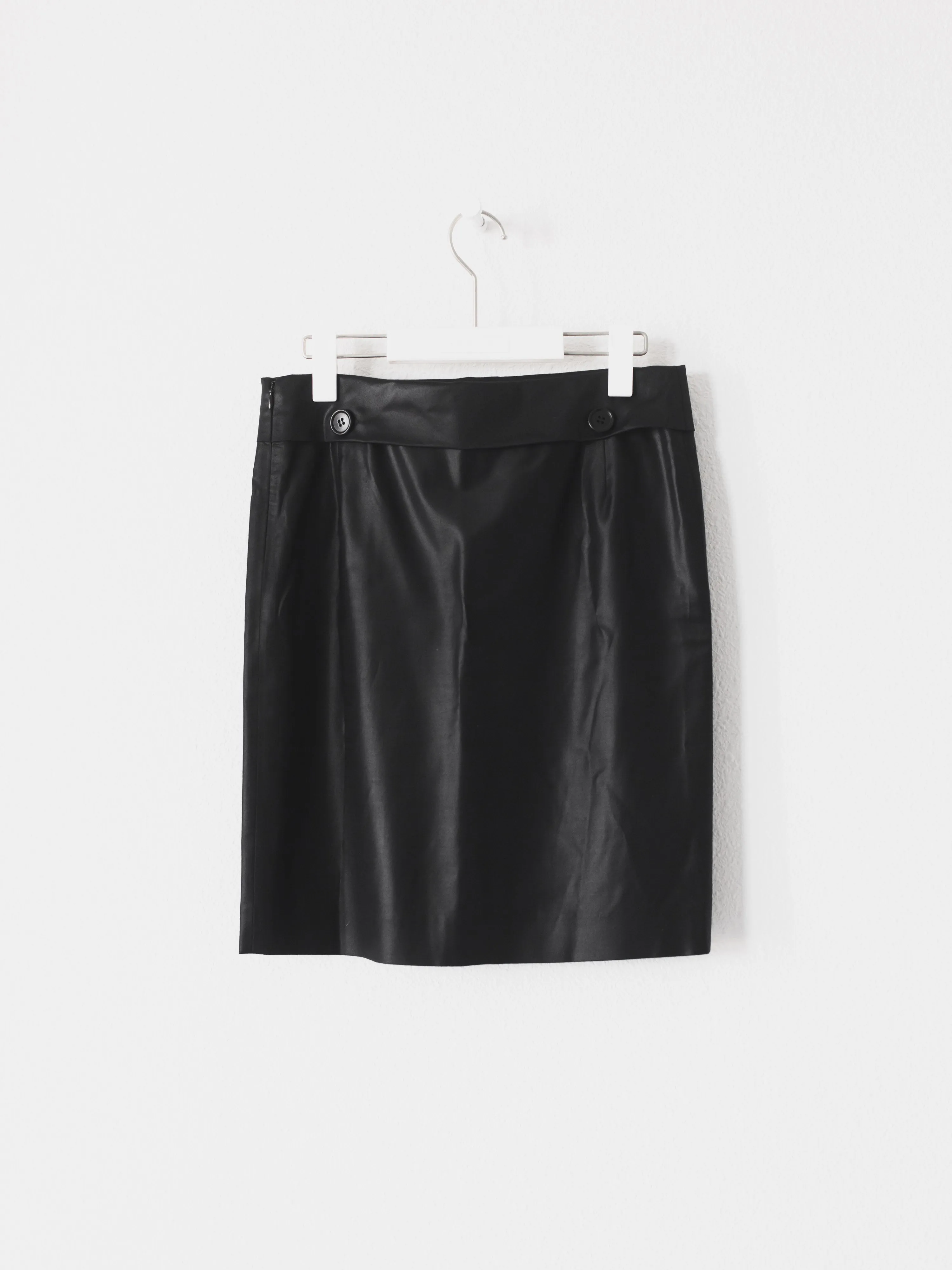 Helmut Lang Spring Summer 2005 Liquid Resin Wool Suit Skirt