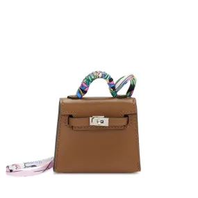 Hermès Alezan Tadelakt Micro Mini Kelly Twilly Bag Charm 2022