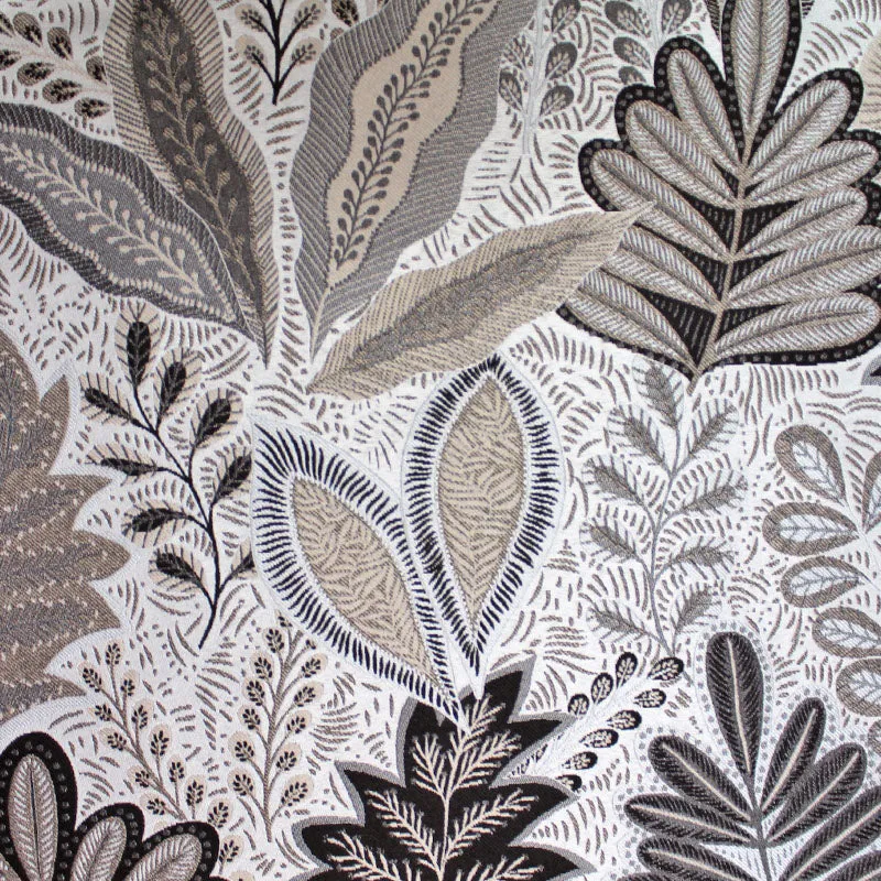 Home Furnishing Jacquard - Leaves - Monochrome