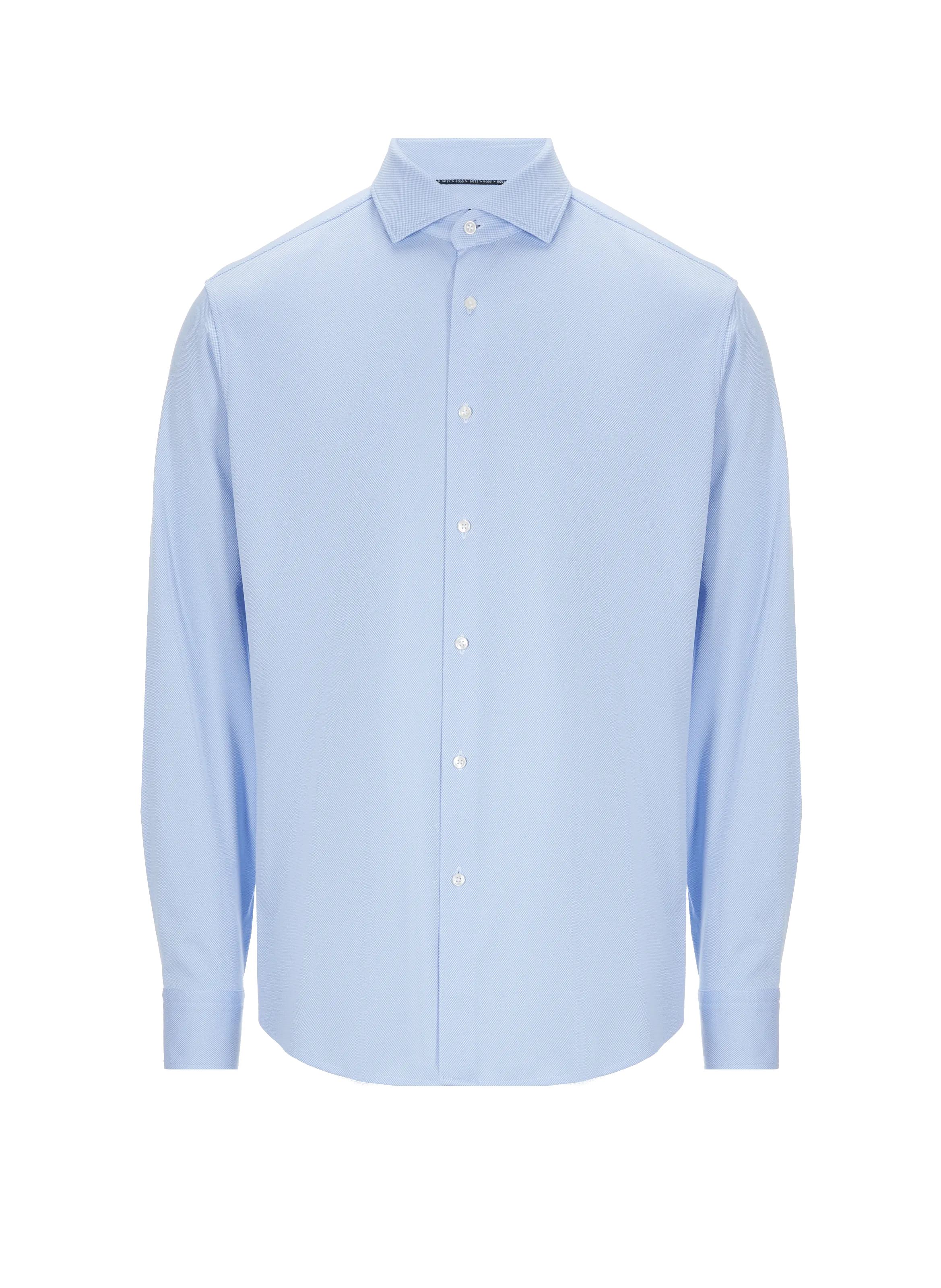 Hugo Boss Blue Button Down Long Sleeve Cotton Shirt