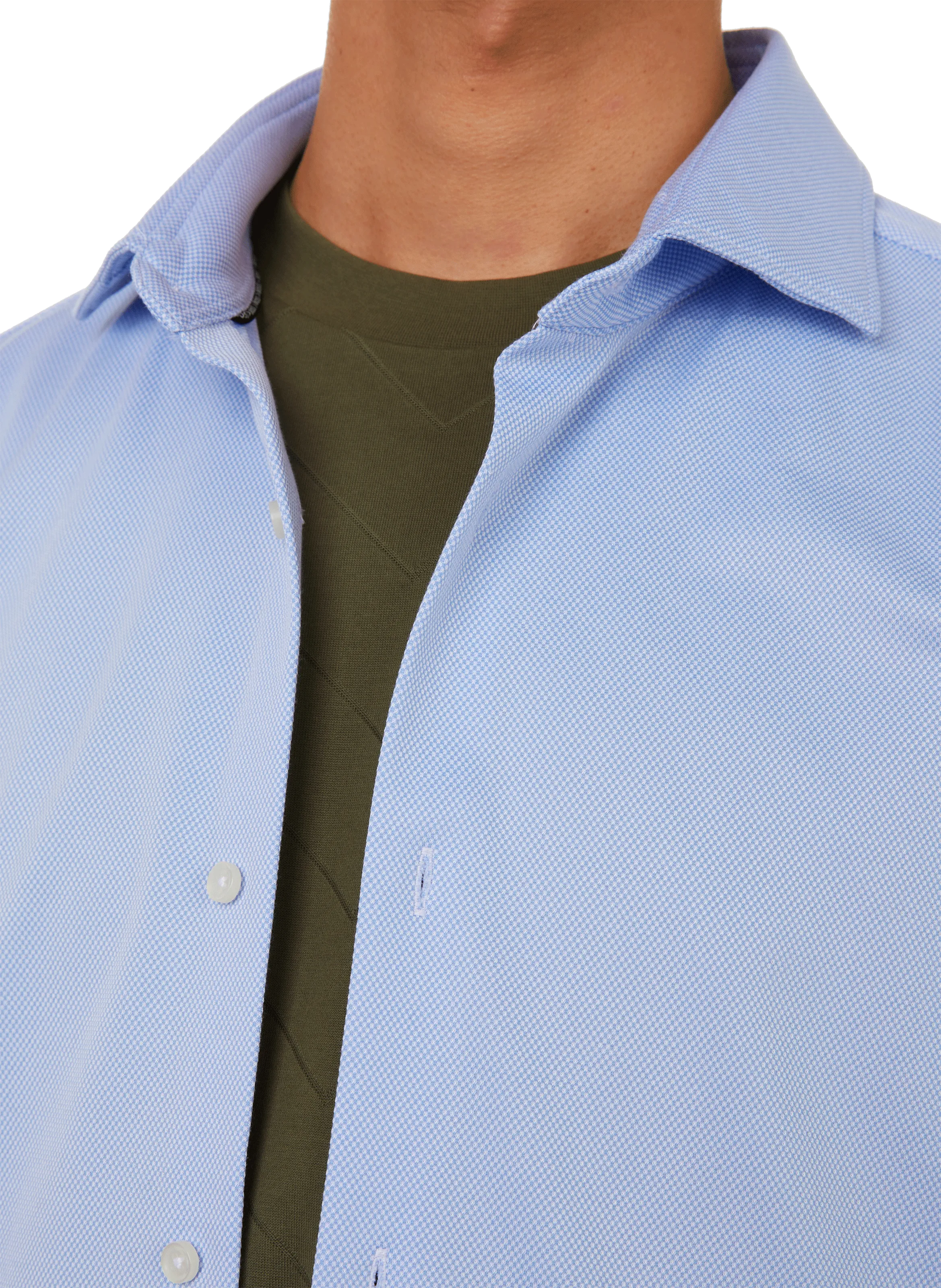 Hugo Boss Blue Button Down Long Sleeve Cotton Shirt