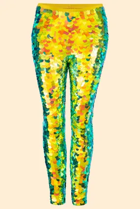 Yellow Sequin Leggings - Indian River