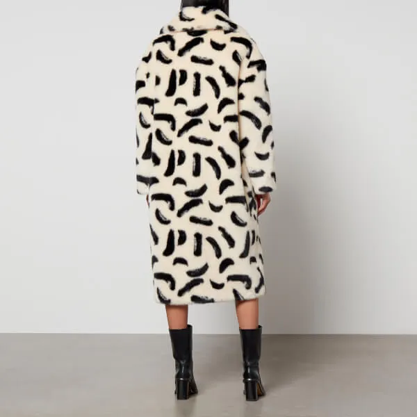 Jakke Katie Faux Fur Coat with Print