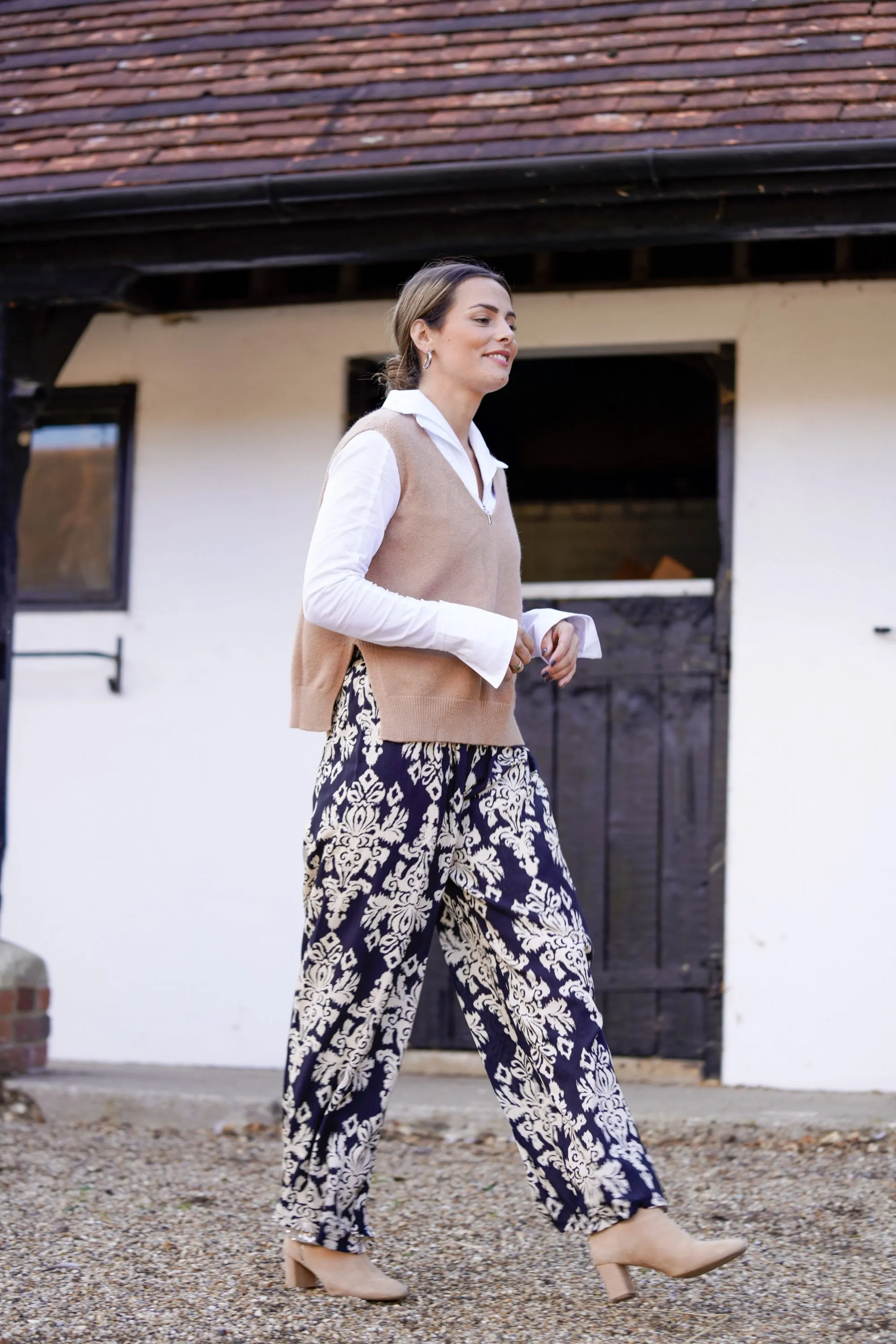 Jen Damask Patterned Trousers