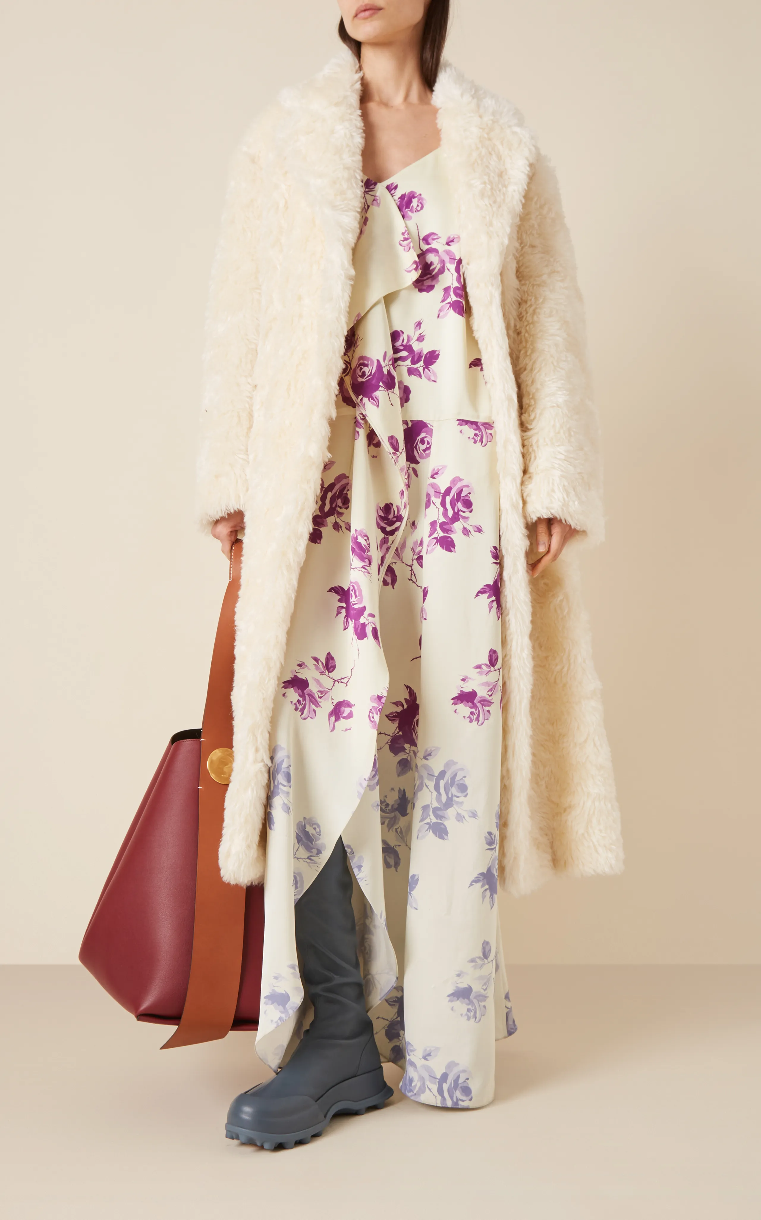 Jil Sander Long Pile Mohair Coat