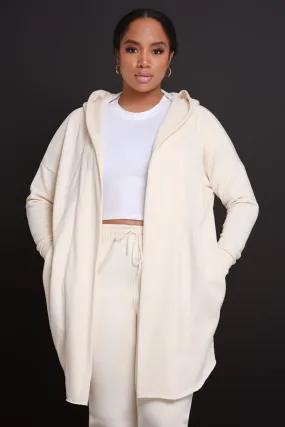 NUW Ivory Long Hooded Cardigan