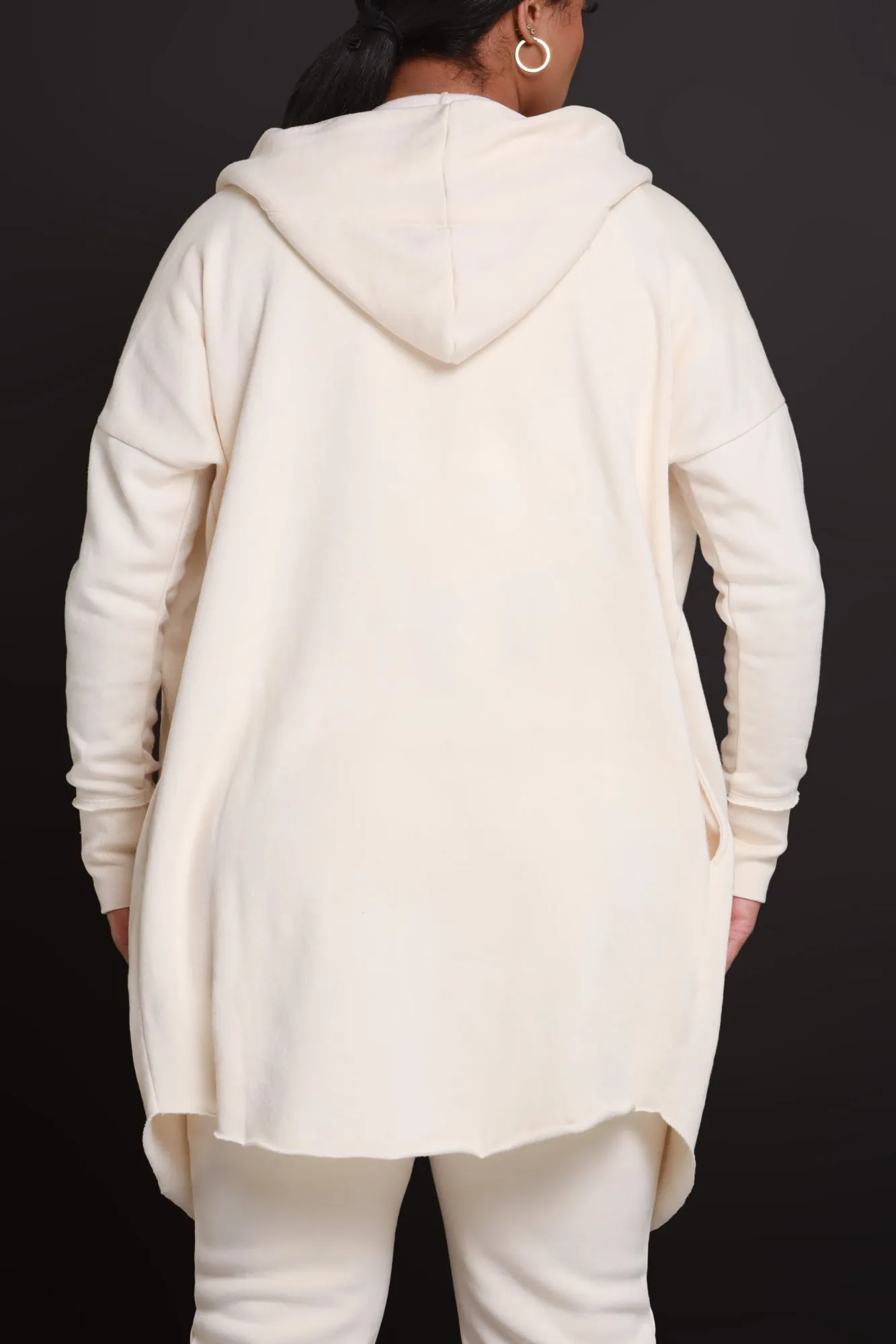 NUW Ivory Long Hooded Cardigan