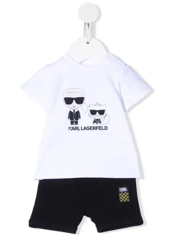 Karl Lagerfeld T-Shirt Shorts Ikonic Black-White