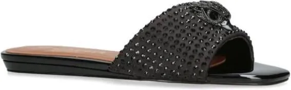 Kurt Geiger London Kensington Crystal-Embellished Sandals Black