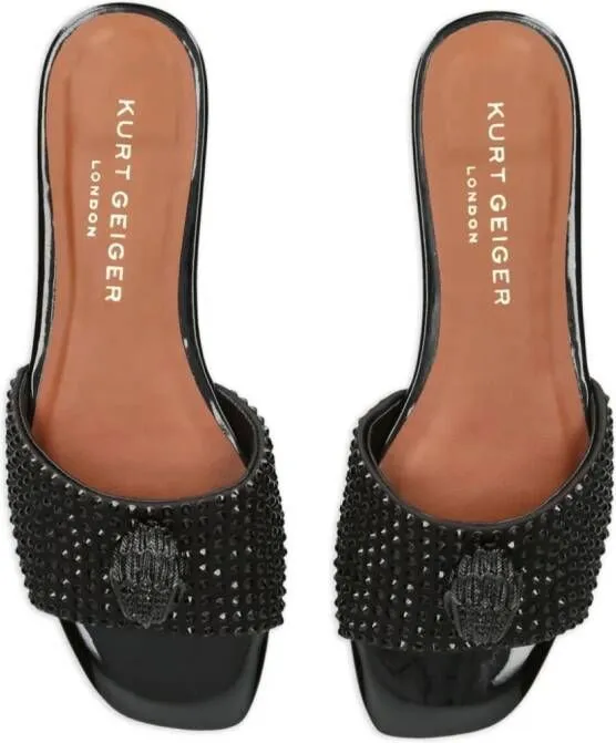 Kurt Geiger London Kensington Crystal-Embellished Sandals Black