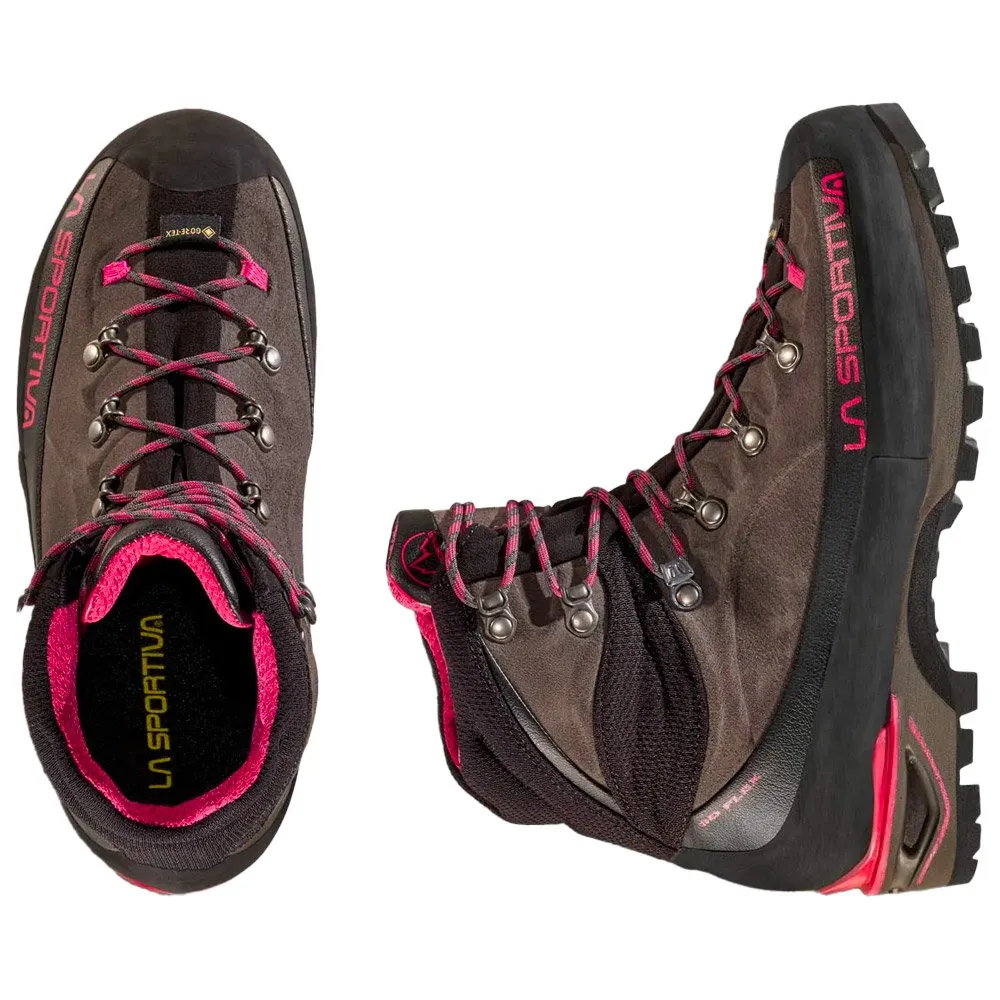 La Sportiva Women's Trango Alp Evo GTX Mountaineering Boots Carbon Cerise.