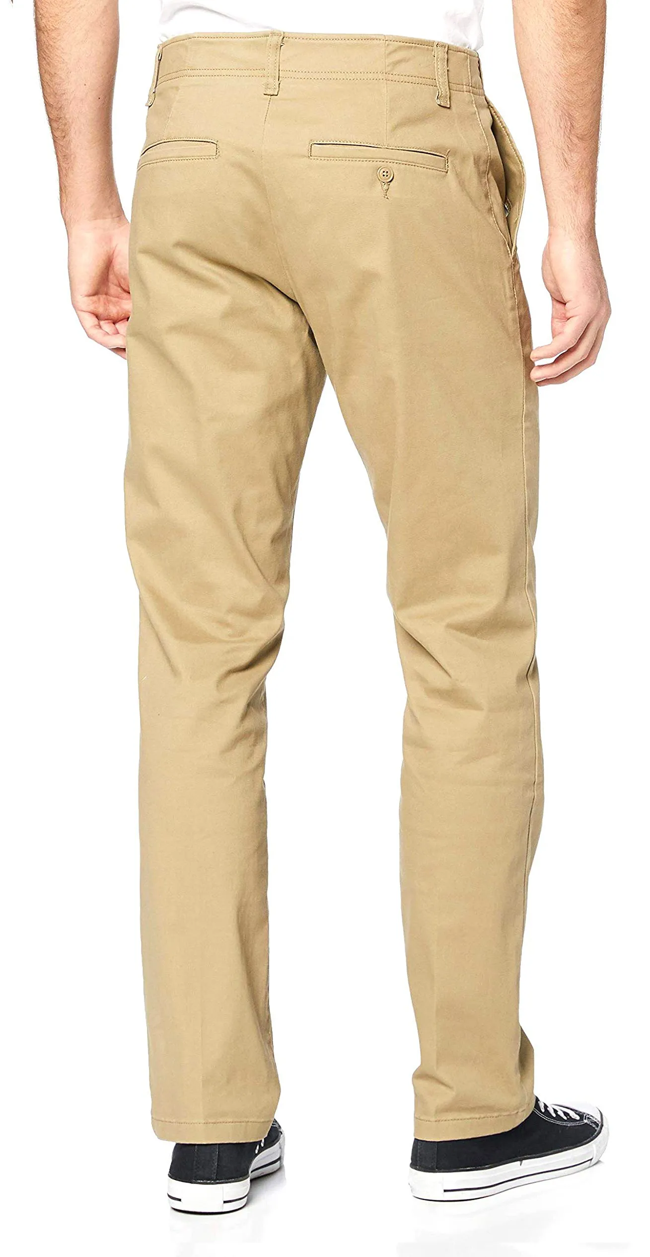 Taupe Lee Extreme Motion Slim Stretch Chino Trousers