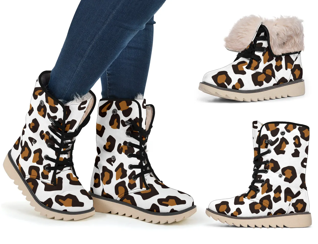 Leopard Print Snow Boots