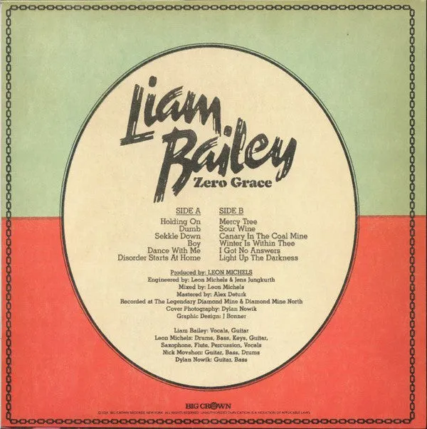 Liam Bailey ~ Zero Grace