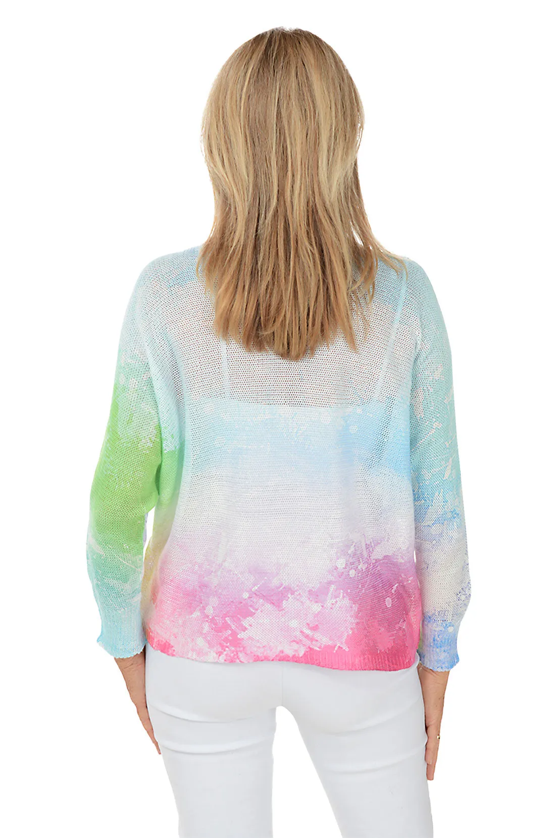 Lightweight Sweater with Color Splash