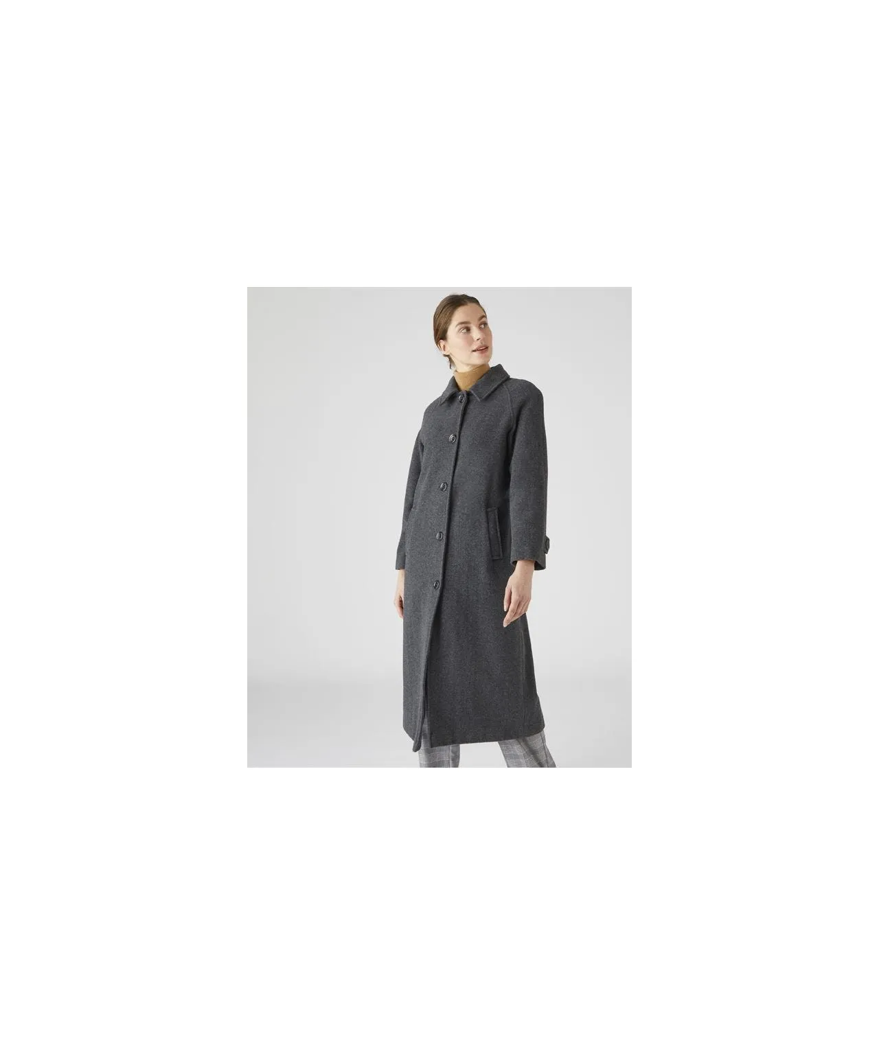 Wool Blend Long Coat