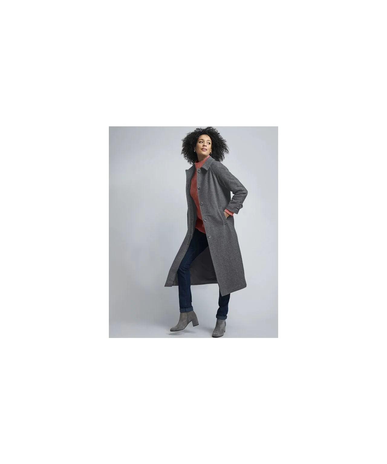 Wool Blend Long Coat