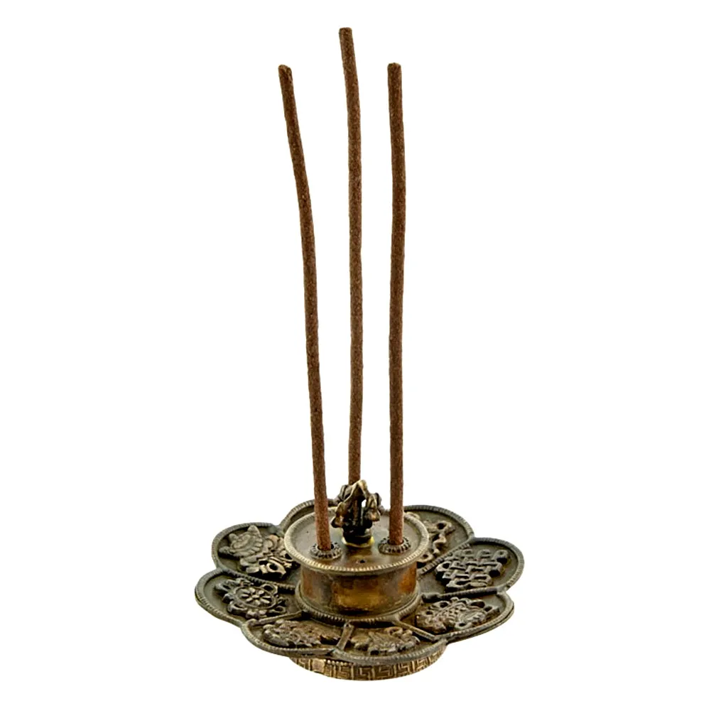 Lotus Tibetan Incense Burner - Antique