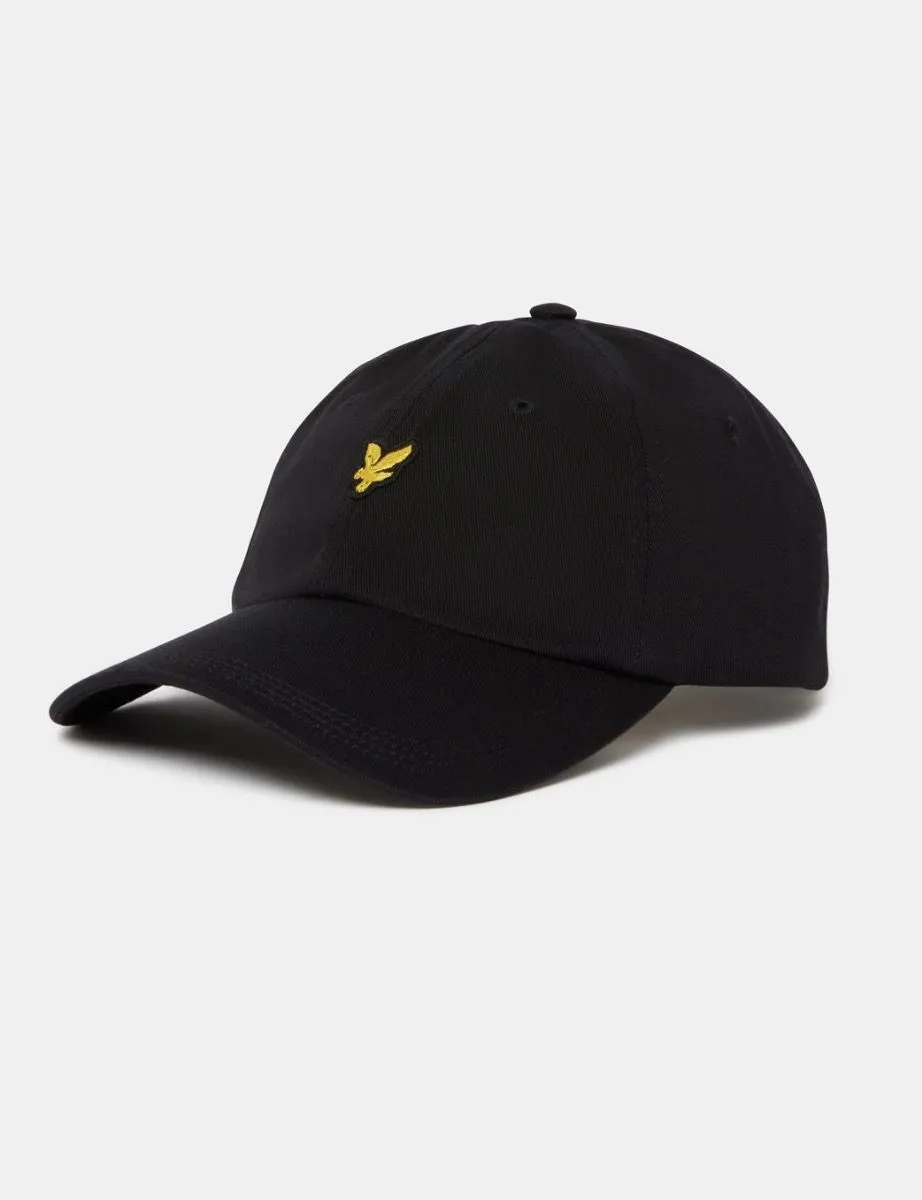 Lyle & Scott Jet Black Cotton Baseball Cap