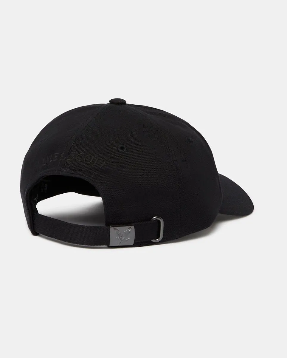 Lyle & Scott Jet Black Cotton Baseball Cap