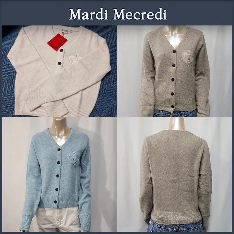 Mardi Mercredi Street Style Logo Cardigans