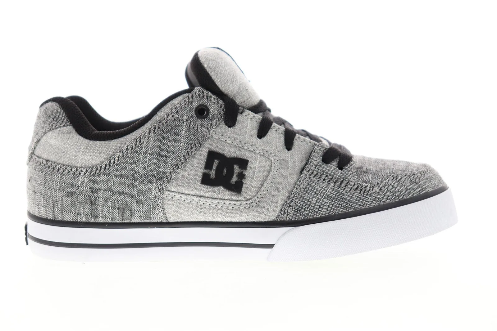 Men's Gray Canvas Skate Sneakers Shoes from DC Pure TX SE 320423.