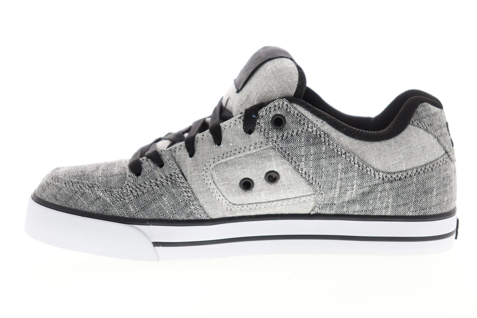 Men's Gray Canvas Skate Sneakers Shoes from DC Pure TX SE 320423.