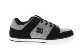 mens gray nubuck skate sneakers - DC Pure 300660-DGT