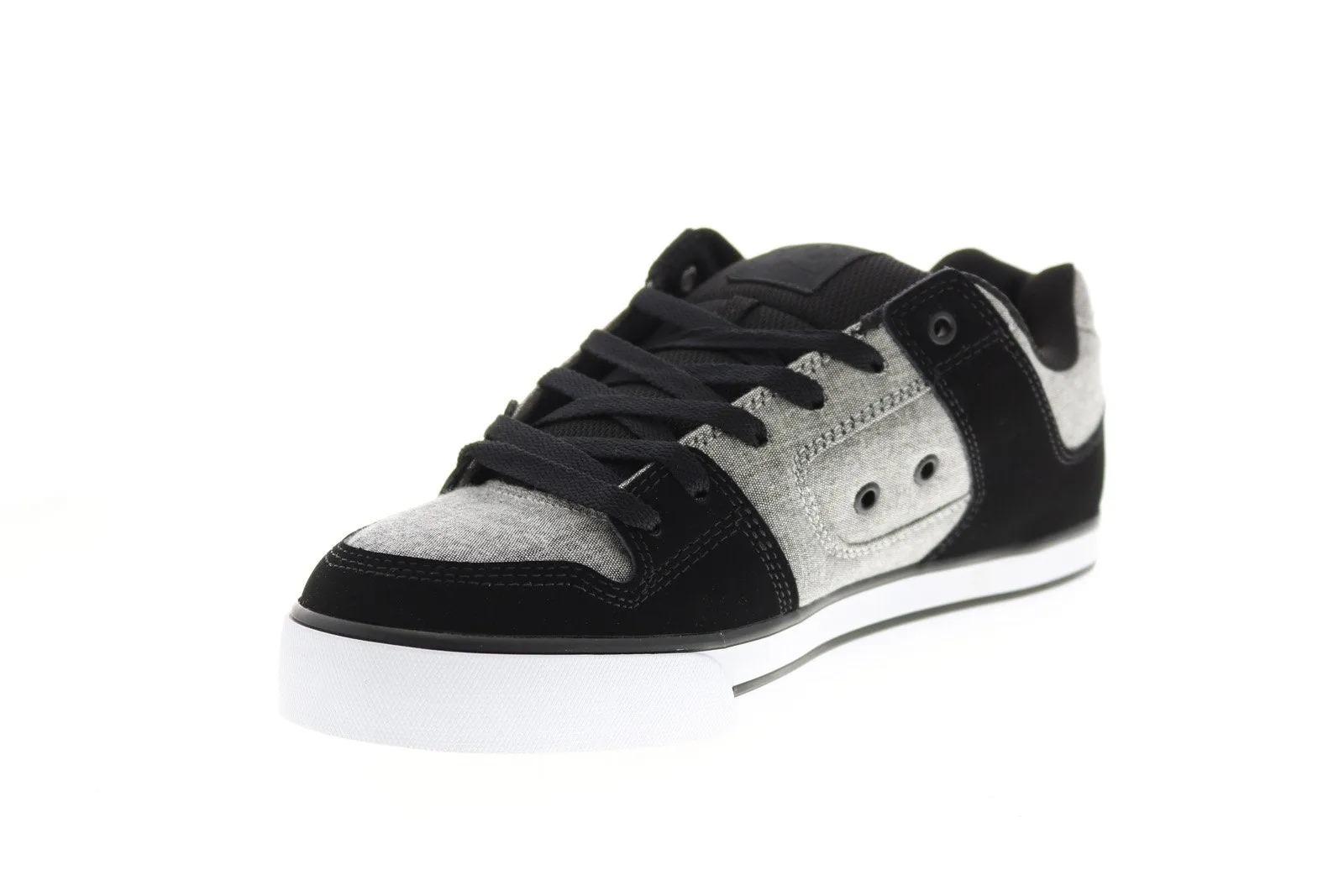 mens gray nubuck skate sneakers - DC Pure 300660-DGT