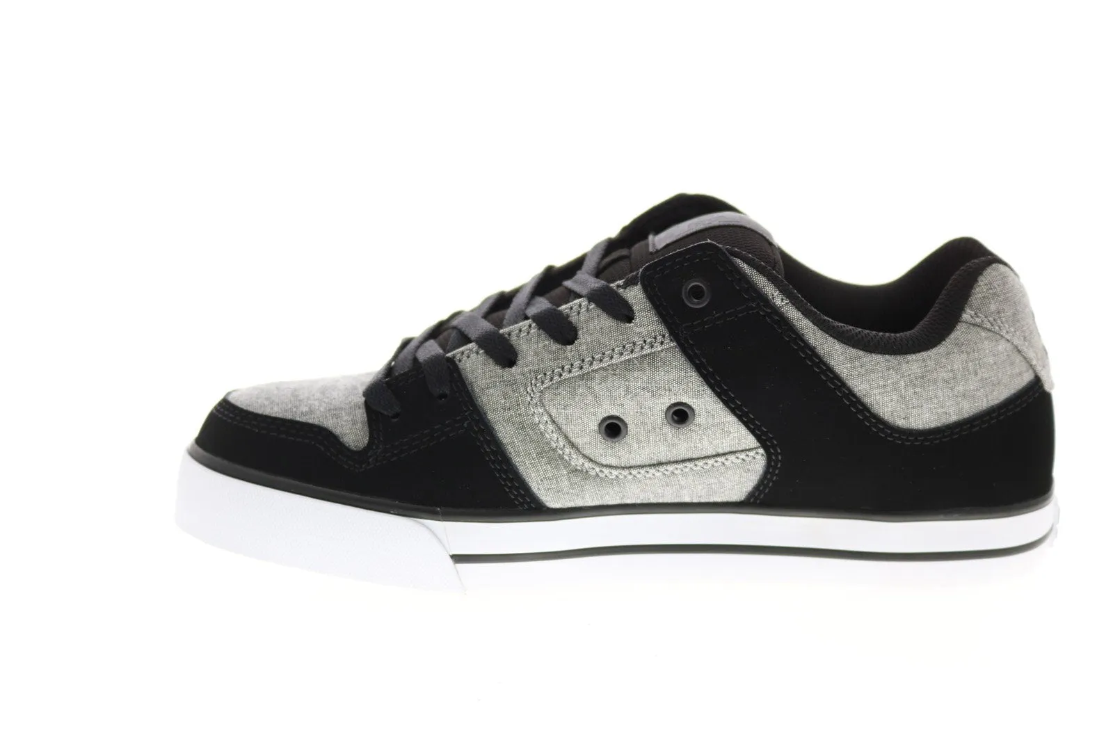 mens gray nubuck skate sneakers - DC Pure 300660-DGT