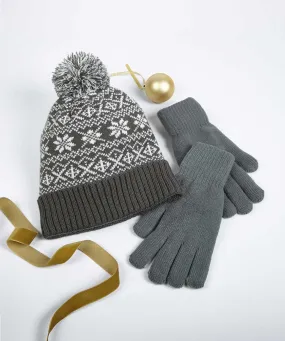 Hat and Glove Set Men's