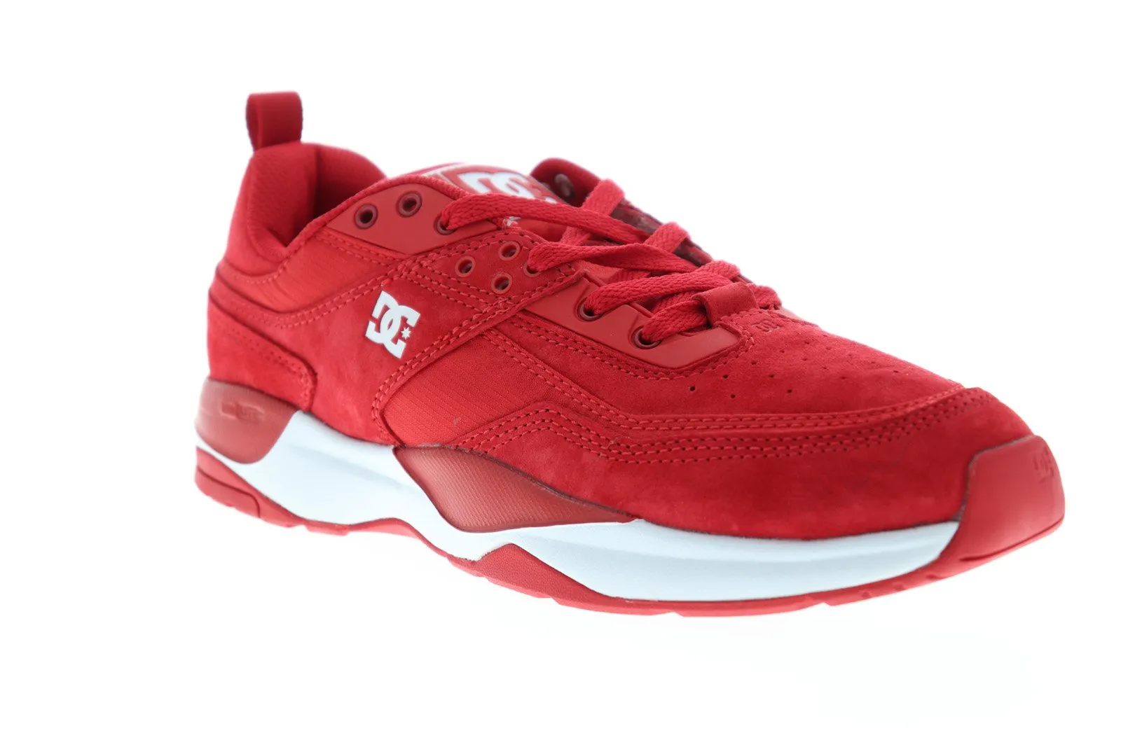 Mens Red Suede Low Top Skate Sneakers Shoes for Google.