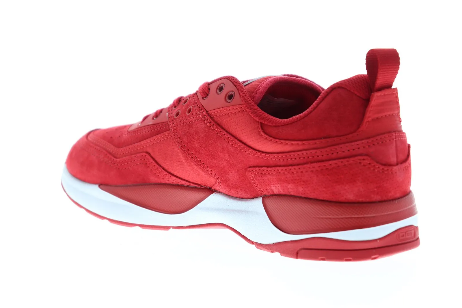 Mens Red Suede Low Top Skate Sneakers Shoes for Google.