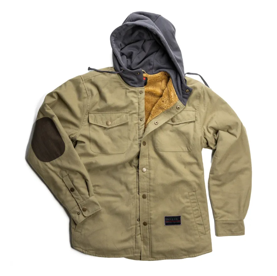 Men's sherpa-lined jacket with hood - Troll Co. Elwood Snap-Up