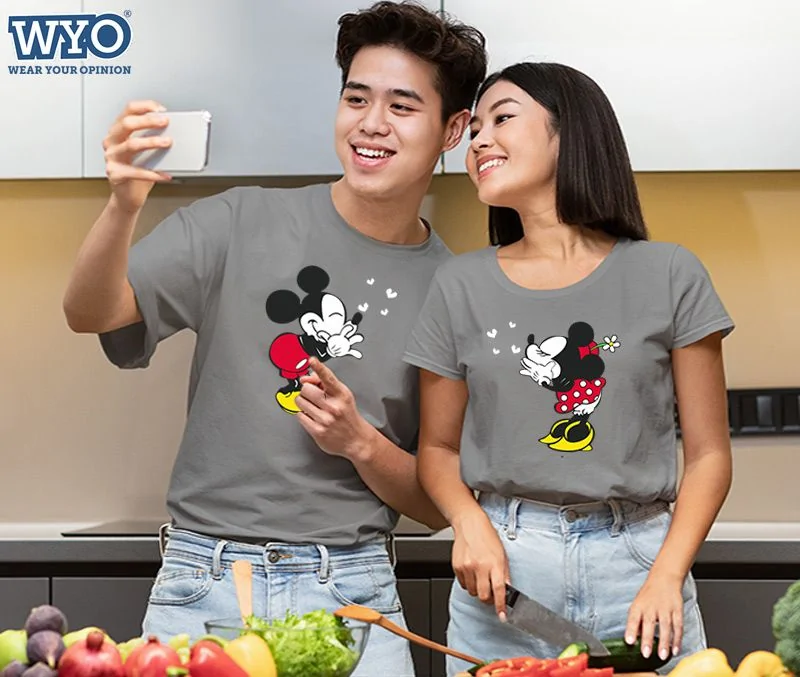 Mickey Minnie Couple Tshirt by Flying Kisses