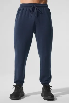 Micro Waffle Fast Break Jogger - Navy - Navy Blue Jogger Pants