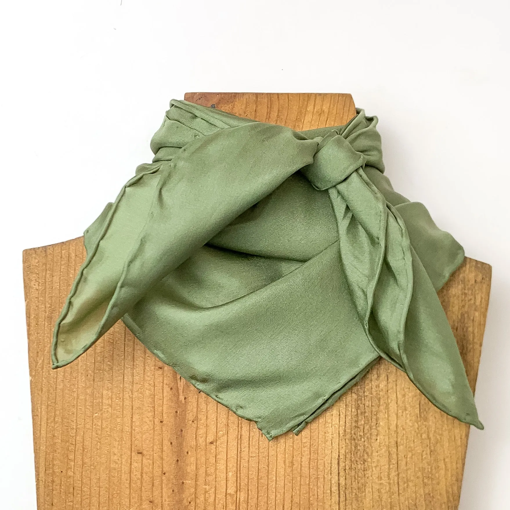 Mini Solid Wild Rag Sage Green