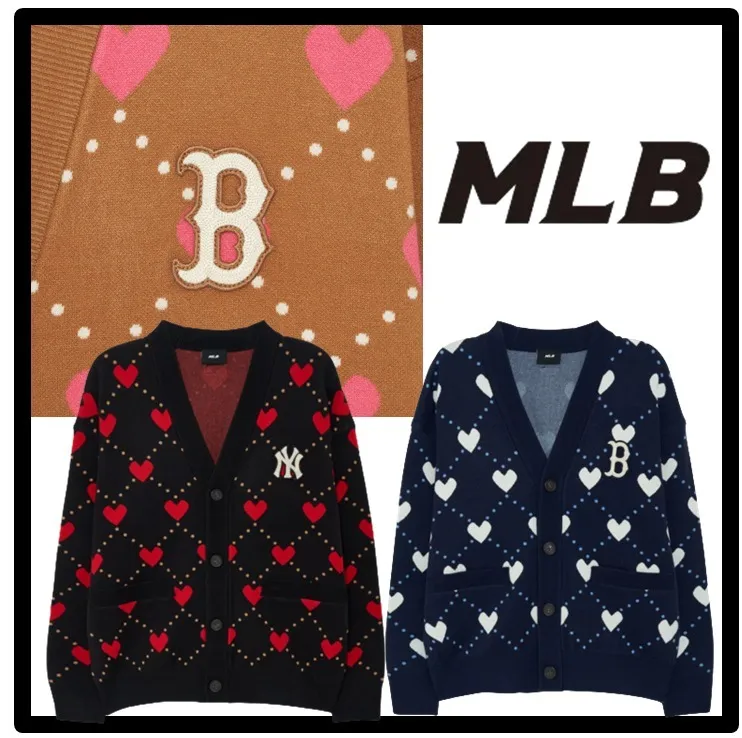 MLB Korea Casual Street Style Logo Cardigans