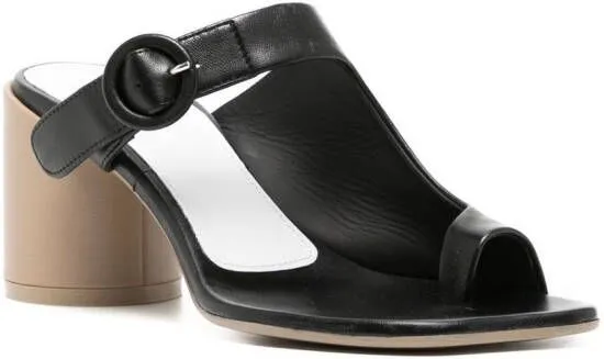 MM6 Maison Margiela 70mm leather mule sandals Black