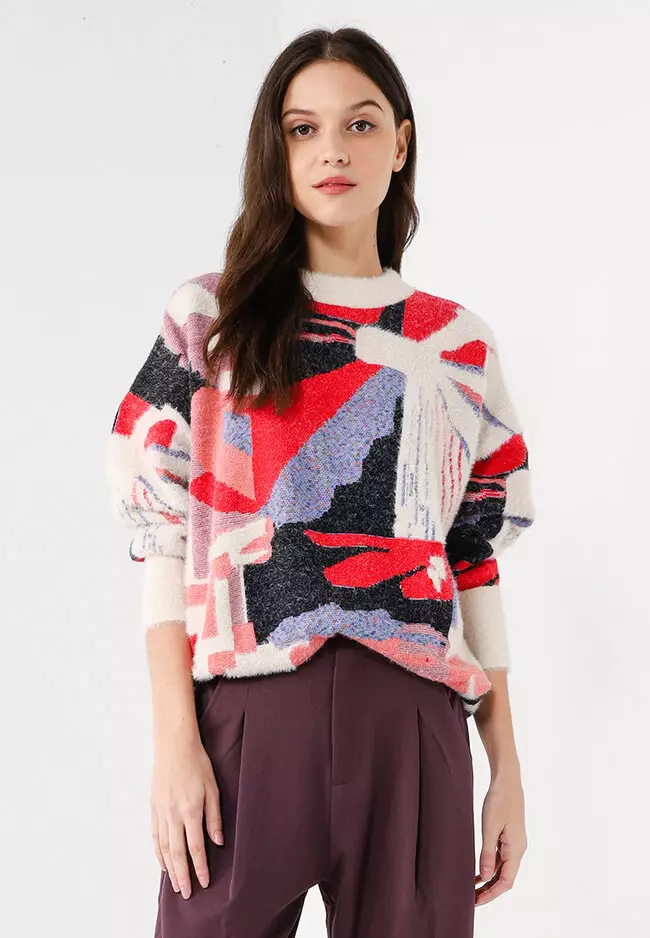 Colorful Geometric Pullover