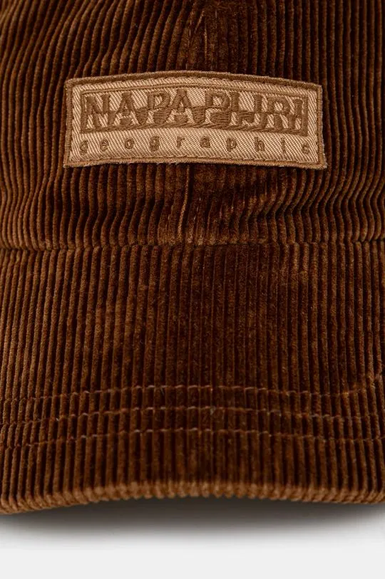 Napapijri brown corduroy baseball cap F-Aar NP0A4IB2W0B1